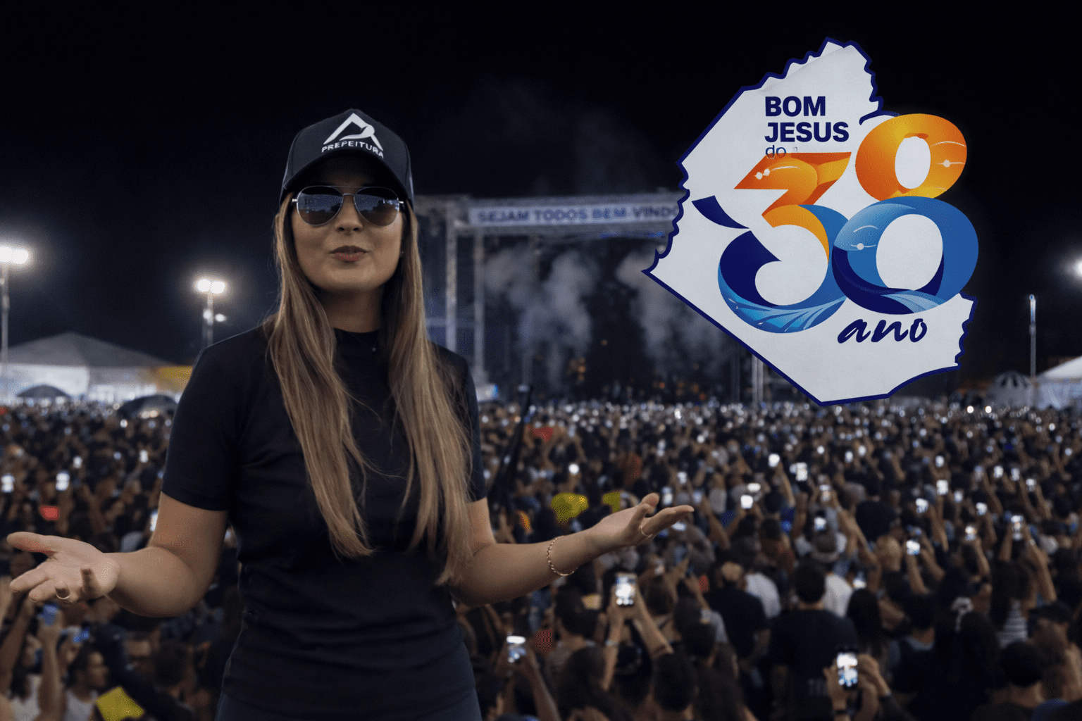 Prefeito Jeilson Reis e Thamyres Coelho apresentam programação dos 38 anos de Bom Jesus do Tocantins PA