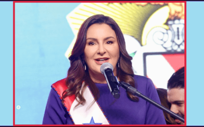 Hana Ghassan durante discurso ao assumir o Governo do Pará