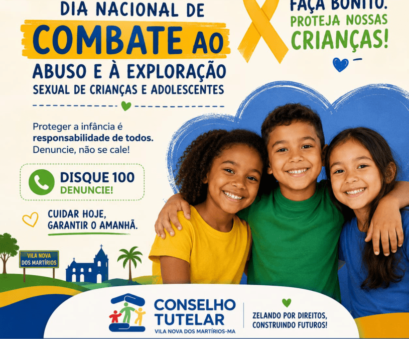 Campanha de conscientização do 18 de Maio contra abuso e exploração sexual infantil.