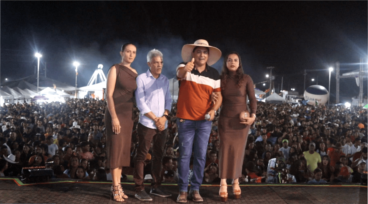 Prefeito Jeilson Reis durante programação do aniversário de Bom Jesus do Tocantins