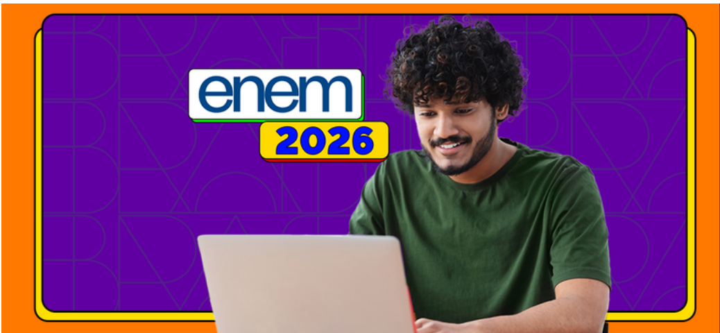 Estudante realiza inscrição para o Enem 2026 pela Página do Participante.
